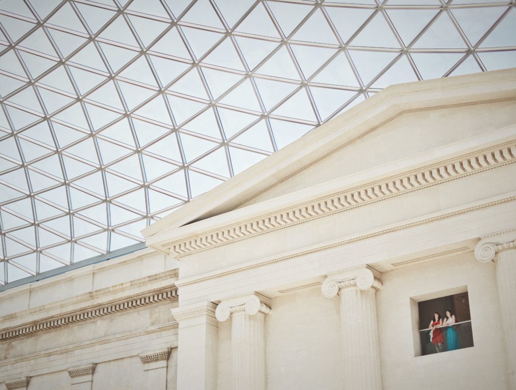 glass roof at the british museum