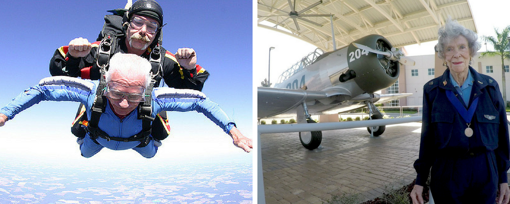 Pensioner pilot and skydiver