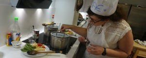 Rach cooking our Vietnamese curry