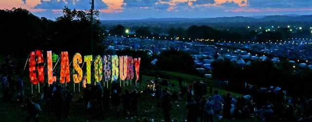 Glastonbury Festival sign