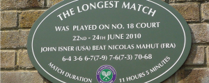 Wimbledon plaque for the longest ever game
