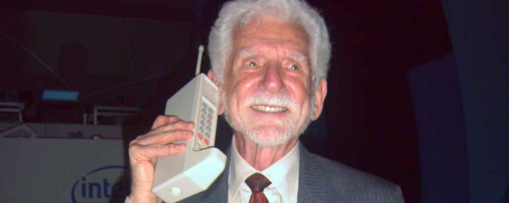 Look at the giant mobile phones in 1989! Happy birthday to us