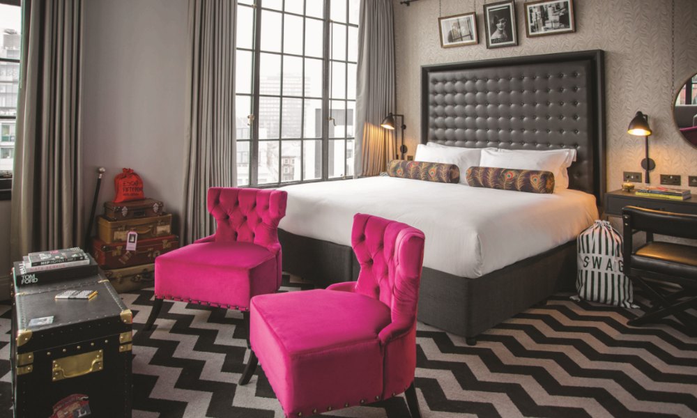 A hotel room at Manchester's Hotel Gotham