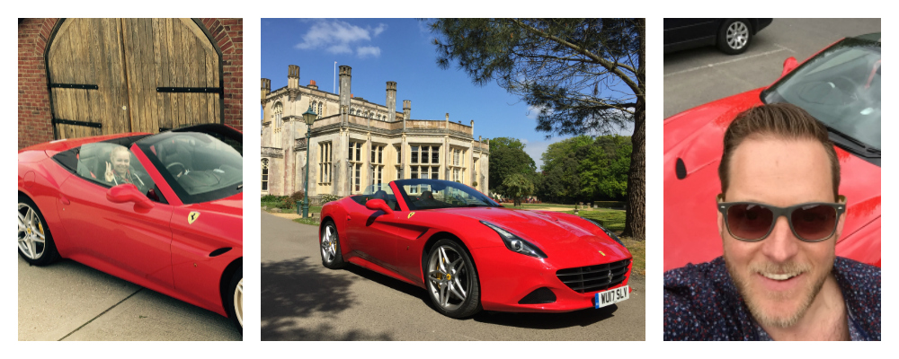 Chloe, Andy and a Ferrari California T