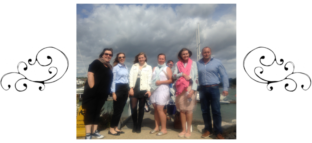 Bloggers and Xavier on the river Hamble for Gin and Jazz