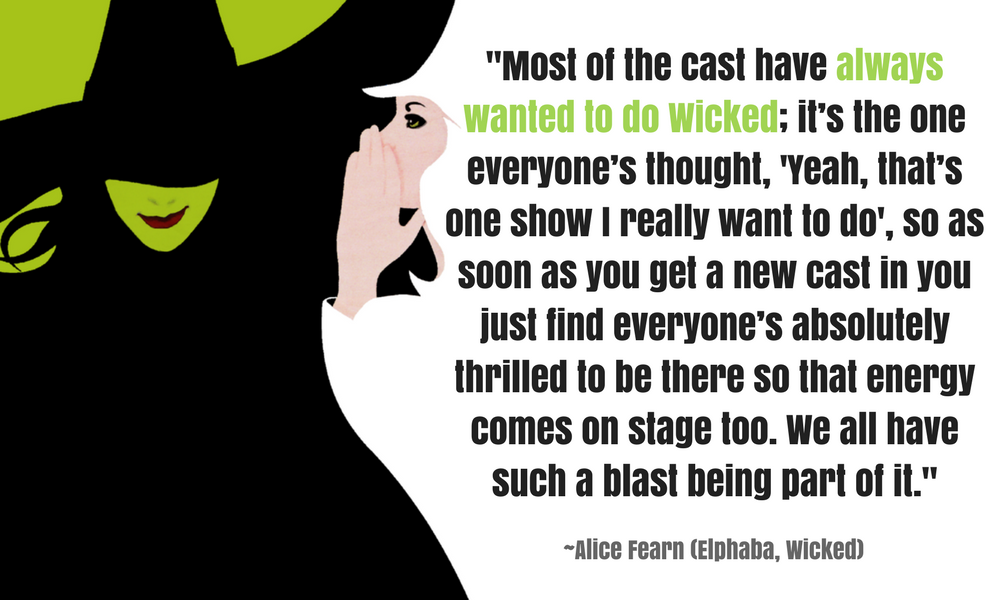 Alice Fearn stars as Elphaba in the theatre show Wicked the Musical