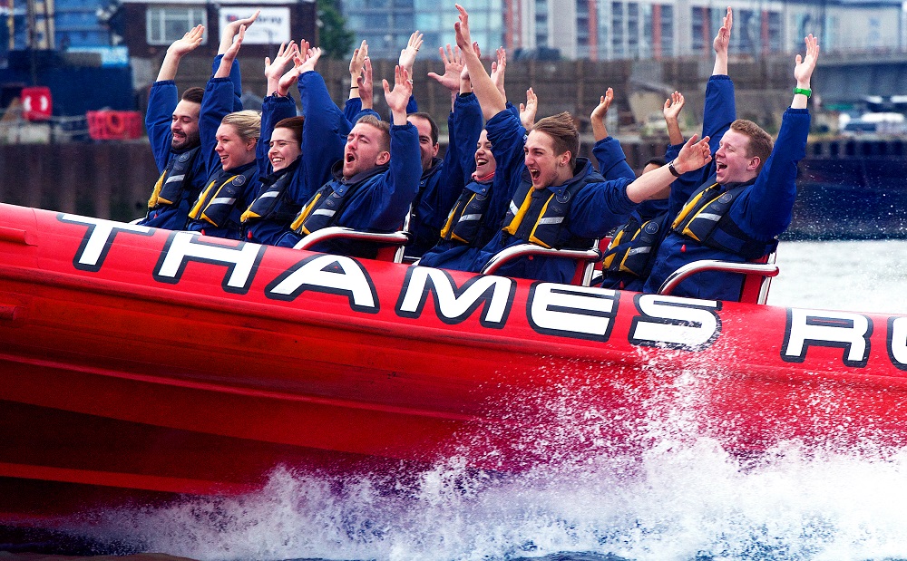 London Thames Rock powerboating shot