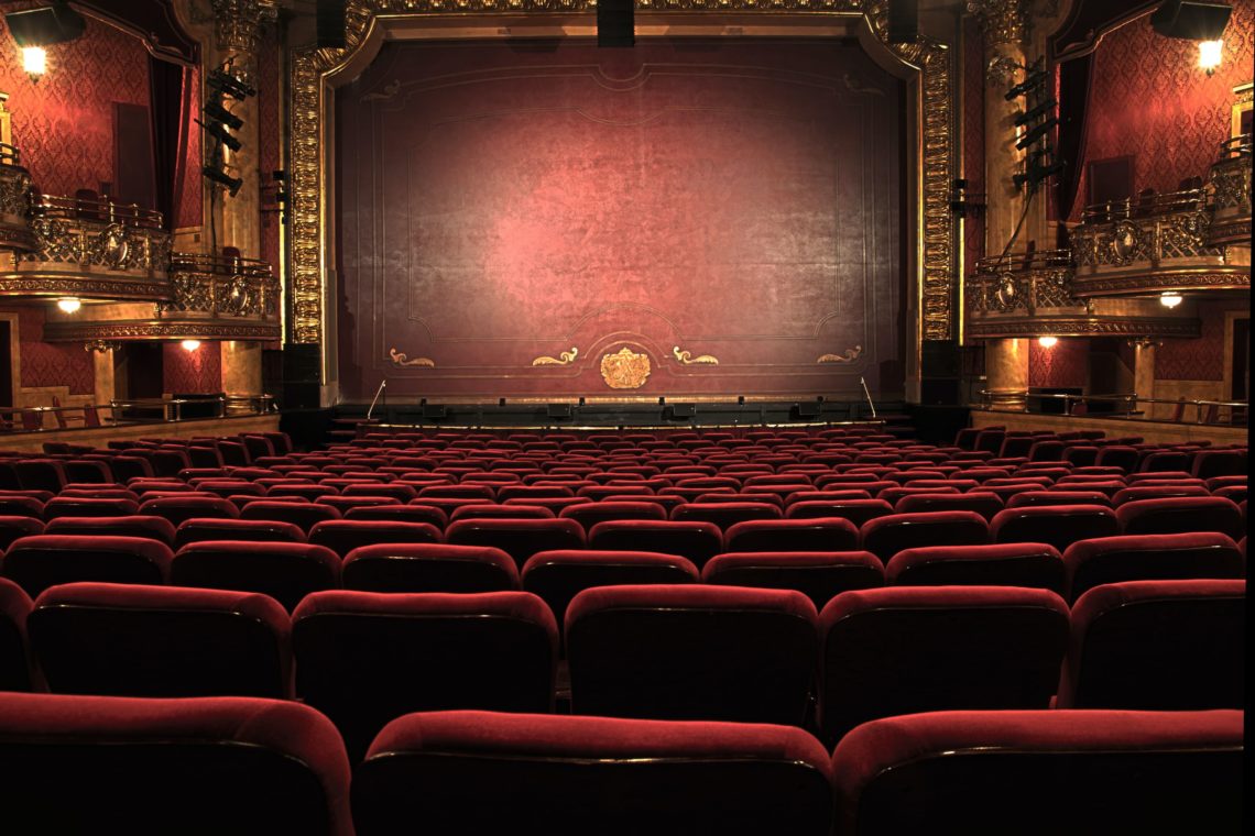 Empty stage and seats at the theatre