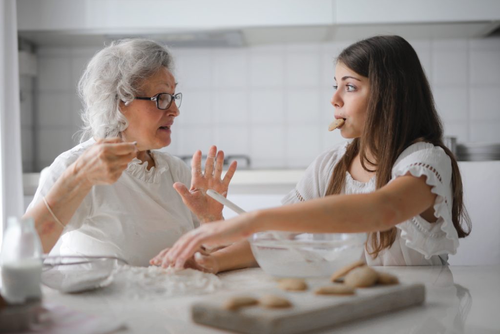 baking with grandma
