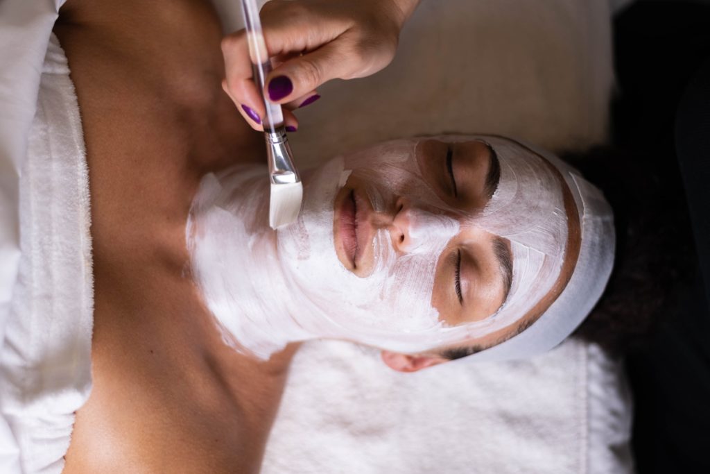 woman enjoying a pamper session