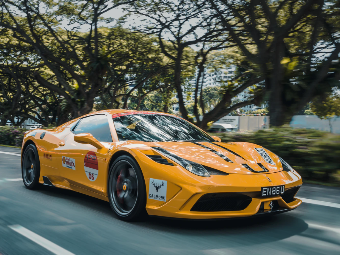 yellow supercar